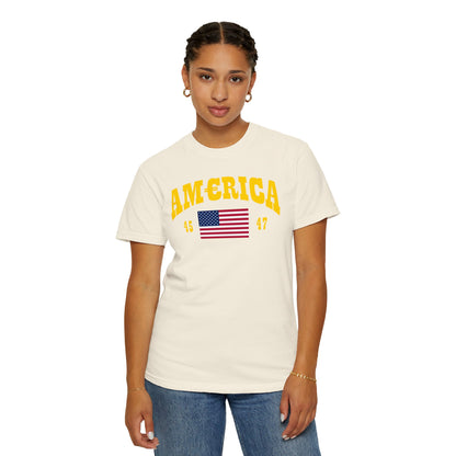 America T-shirt Gold