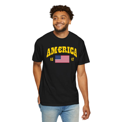 America T-shirt Gold