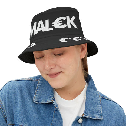 MAL€K Black - White Bucket Hat (AOP)