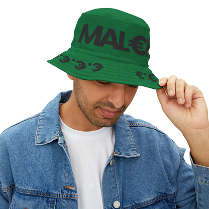 MAL€K Green Bucket Hat (AOP)