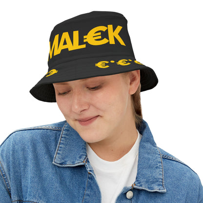 MAL€K Black - Gold Bucket Hat (AOP)