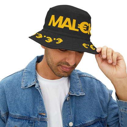 MAL€K Black - Gold Bucket Hat (AOP)