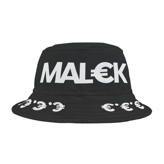 MAL€K Black - White Bucket Hat (AOP)