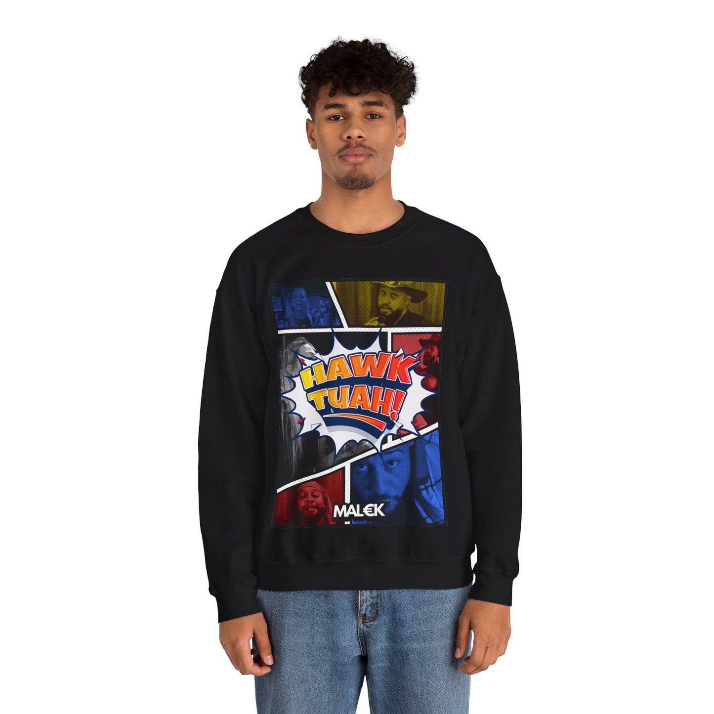 MAL€K Hawk Tuah Crewneck Sweatshirt v1