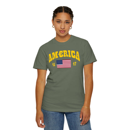 America T-shirt Gold