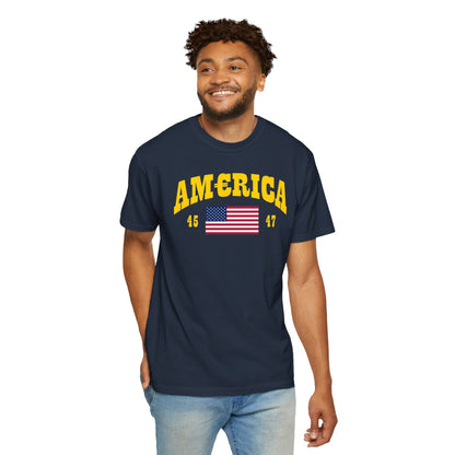 America T-shirt Gold