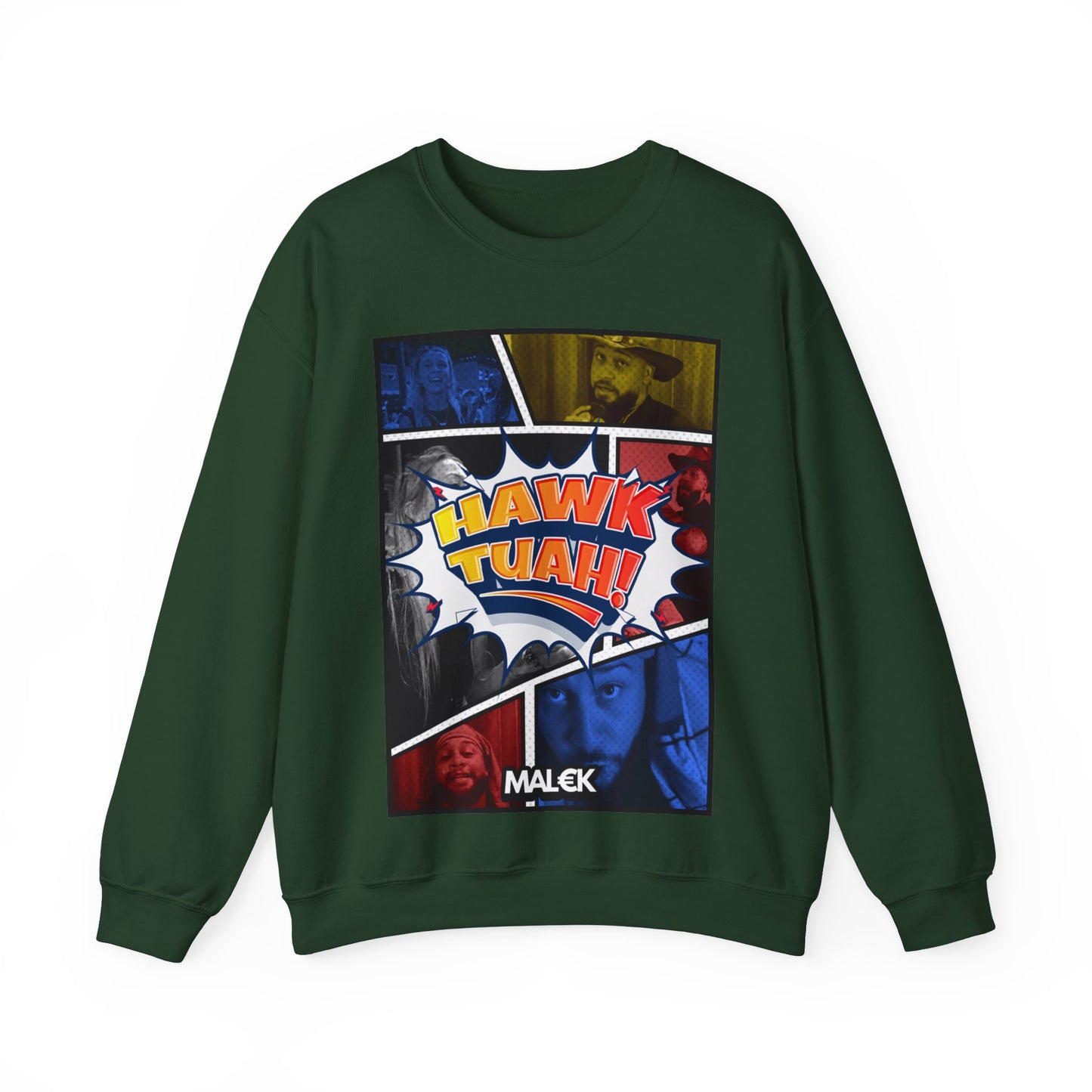 MAL€K Hawk Tuah Crewneck Sweatshirt v1