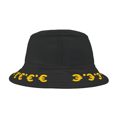 MAL€K Black - Gold Bucket Hat (AOP)