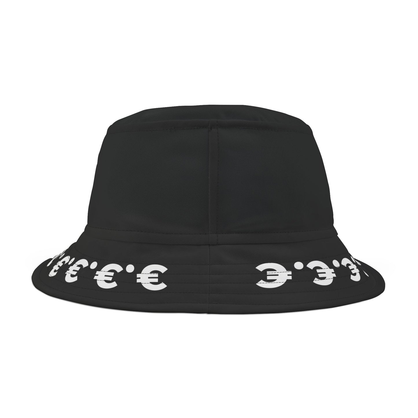 MAL€K Black - White Bucket Hat (AOP)