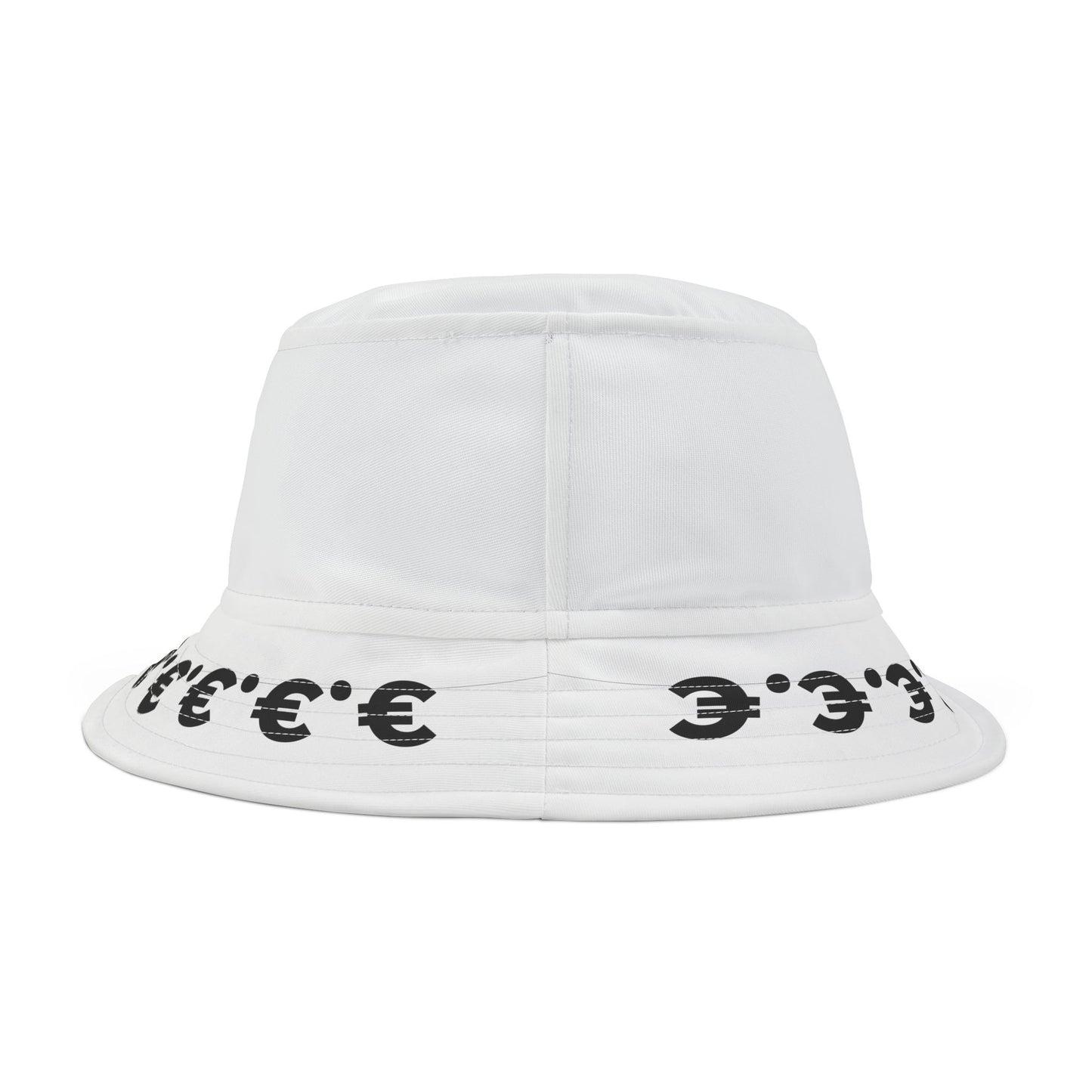 MAL€K White Bucket Hat (AOP)