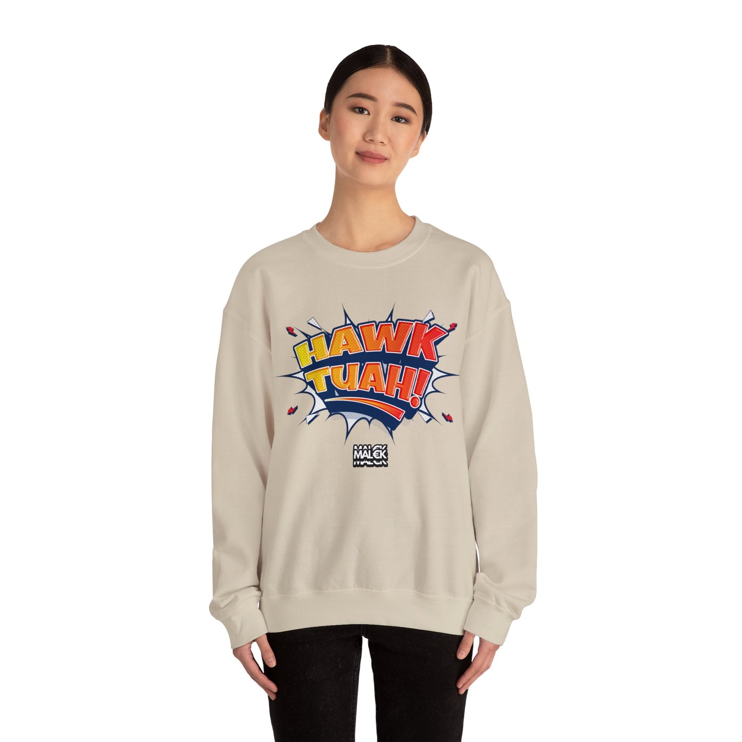 MAL€K Hawk Tuah Crewneck Sweatshirt V4